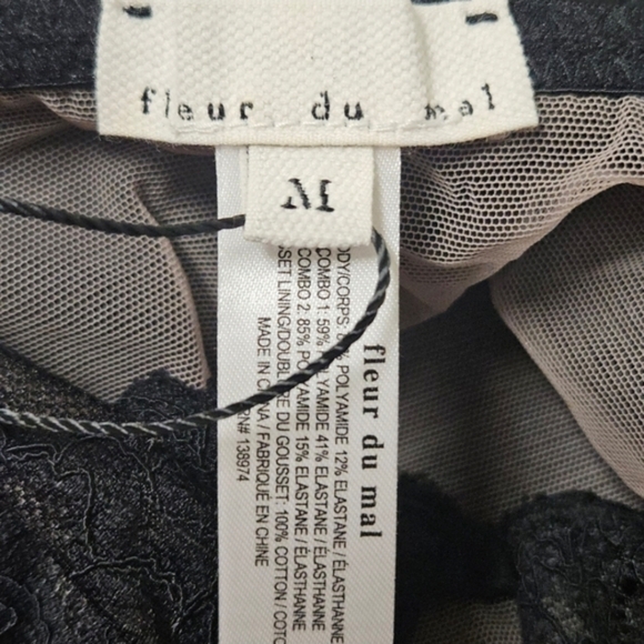 🚫SOLD🚫FLEUR DU MAL CHARLOTTE BALCONETTE BODYSUIT MEDIUM - Picture 6 of 7